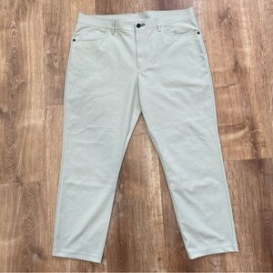 Public Rec 5-Pocket Chino Mens 36x28 Cream Golf Career Casual Performance